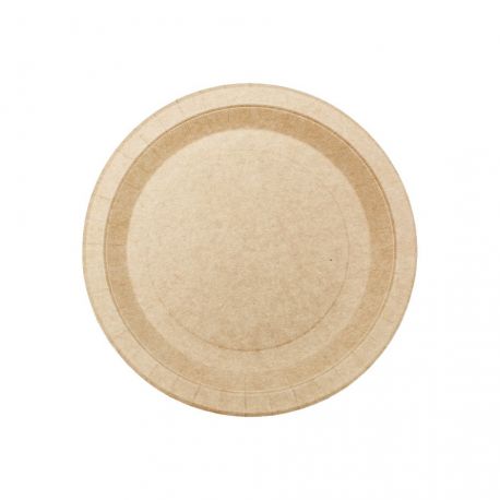 Plato cartón kraft Ø18cm (300 uds)