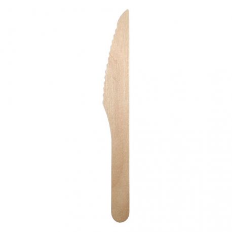 Cuchillo de madera encerada 165mm (2.000 uds)