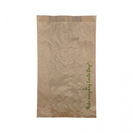 Bolsas papel multiusos "Make everyday earth day" 14 + 6 x 25 cm (1.000 uds)