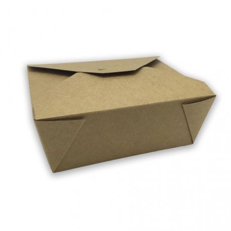 Caja americana Take-Away Kraft 152 x 120 x 63mm (300 uds)