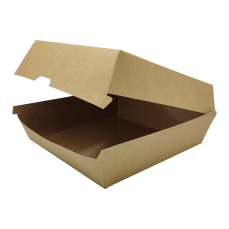 [ERPAMU000297] Cajas Hamburguesa Menú Full Kraft 170 x 170 x 80mm (150 uds)