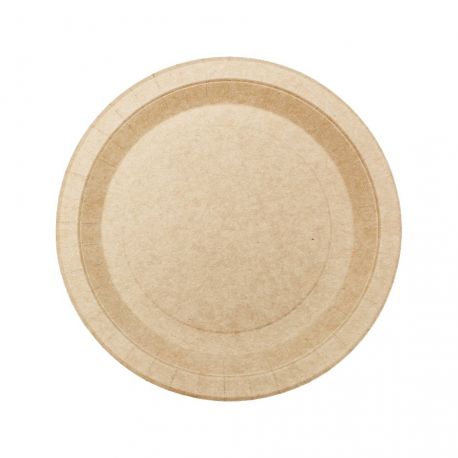 [PLPAEC000017] Plato cartón kraft Ø22cm (300 uds)