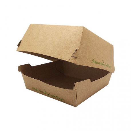 [ERPAMU000182] Caja hamburguesa Pequeña "Make Everyday Earth Day" 105 x 105 x 70mm (500 uds)