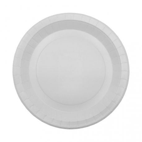 [PLPAEC000009] Platos de cartón blancos Sin Antigrasa 220mm (300 uds)